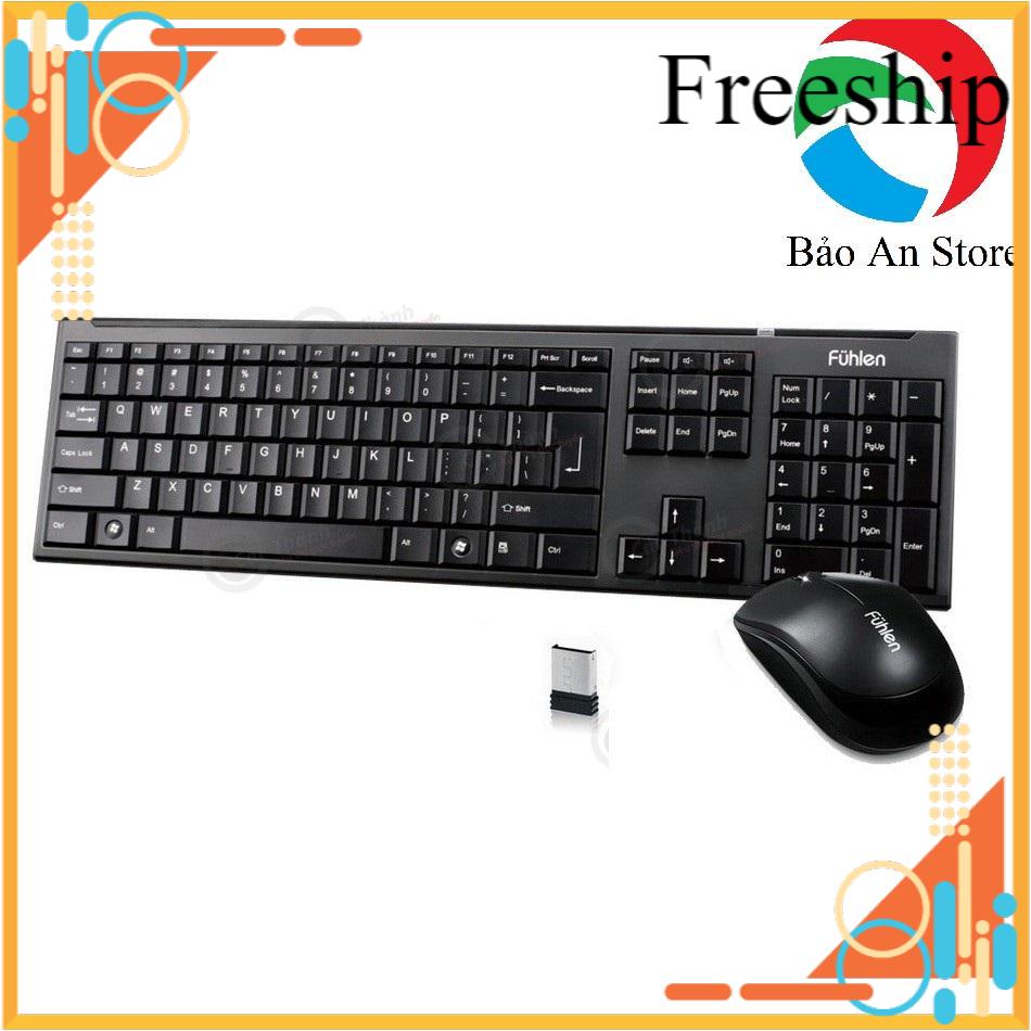 [Freeship Max] Bộ bàn phím chuột không dây Fuhlen A120G bàn phím chuột văn phòng bàn phím chuột chơi game (Đen) 1000002726