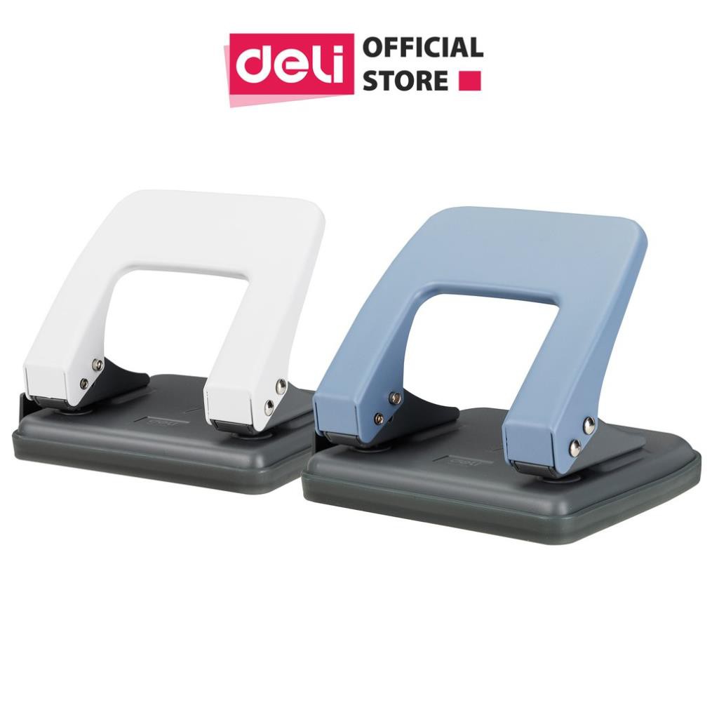 Máy đục lỗ 20 tờ deli e0102 - xanh dương, ghi xám