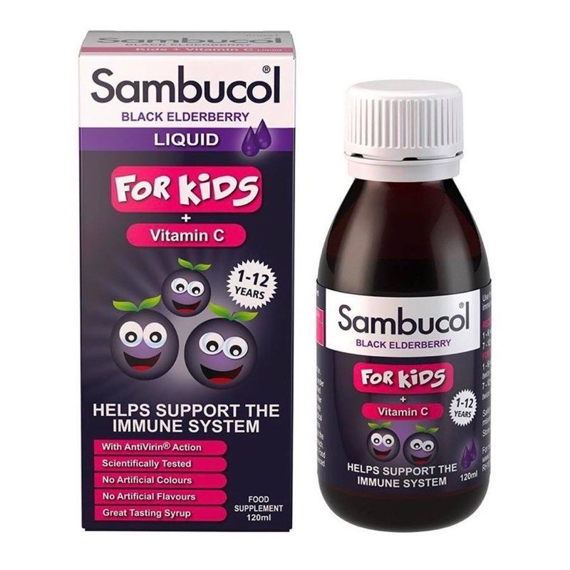Siro tăng đề kháng thảo dược Sambucol UK 120ml
