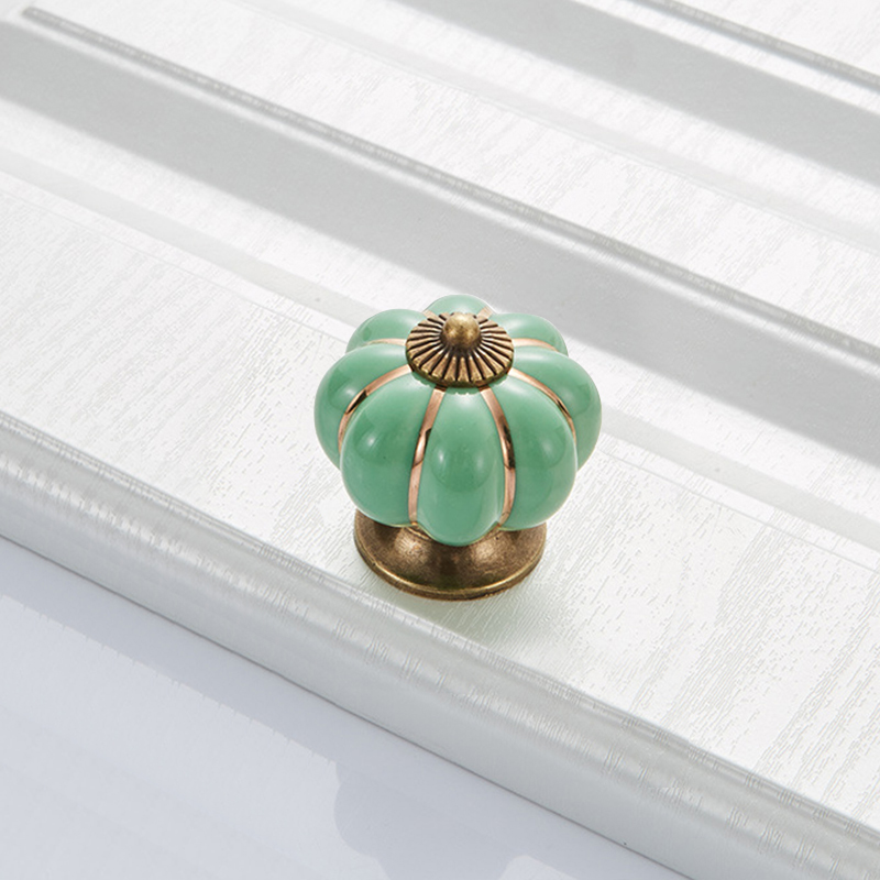 Door handles dresser drawer knobs ceramic dresser handles pumpkin shaped