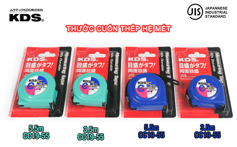Thước cuộn Nhật Bản KDS hệ Met (in 1 mặt)