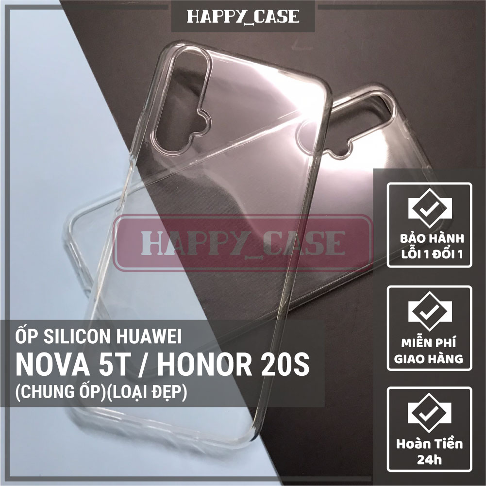 Ốp Lưng Điện Thoại Huawei Nova 5T / Honor 20s (Chung Ốp Lưng)(Loại Đẹp) Thin Transparent Silicon