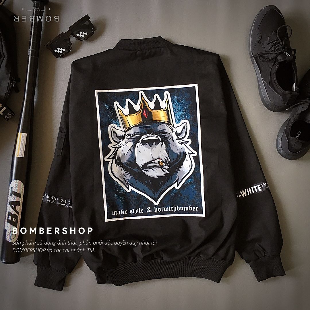 [HCM][Video + ảnh thật] Áo khoác Bomber Design DADDY.BEAR (dòng hàng thiết kế)