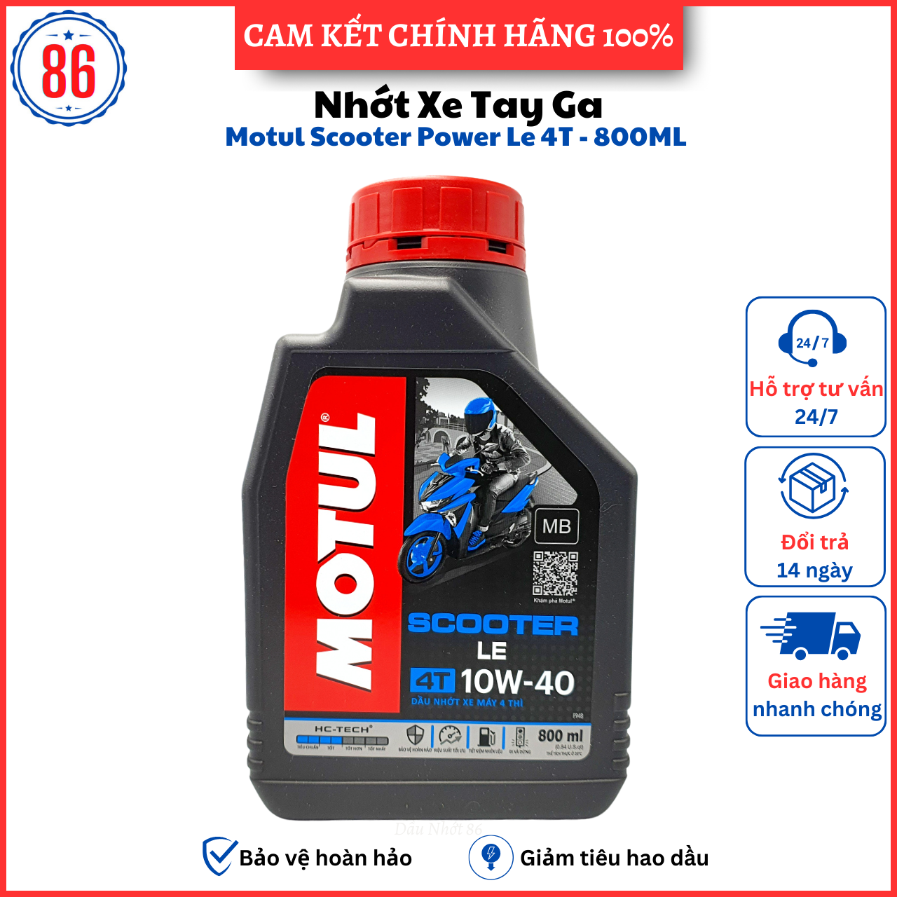Motul Scooter Le 800ML nhớt xe tay ga cao cấp