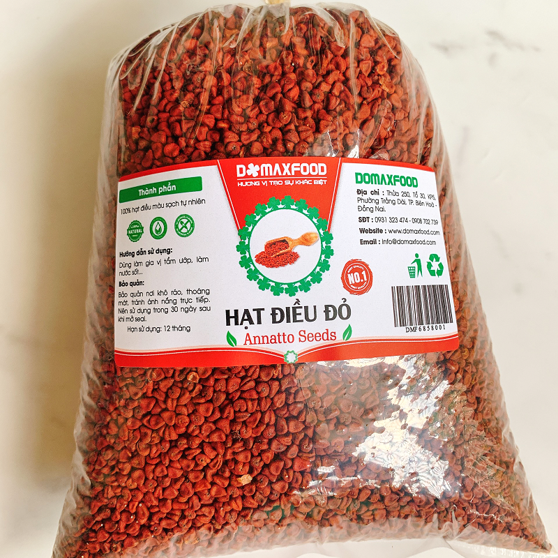1kg Hạt điều đỏ - Annatto seeds - Hạt cà ri loại 1, dùng tạo màu thực phẩm