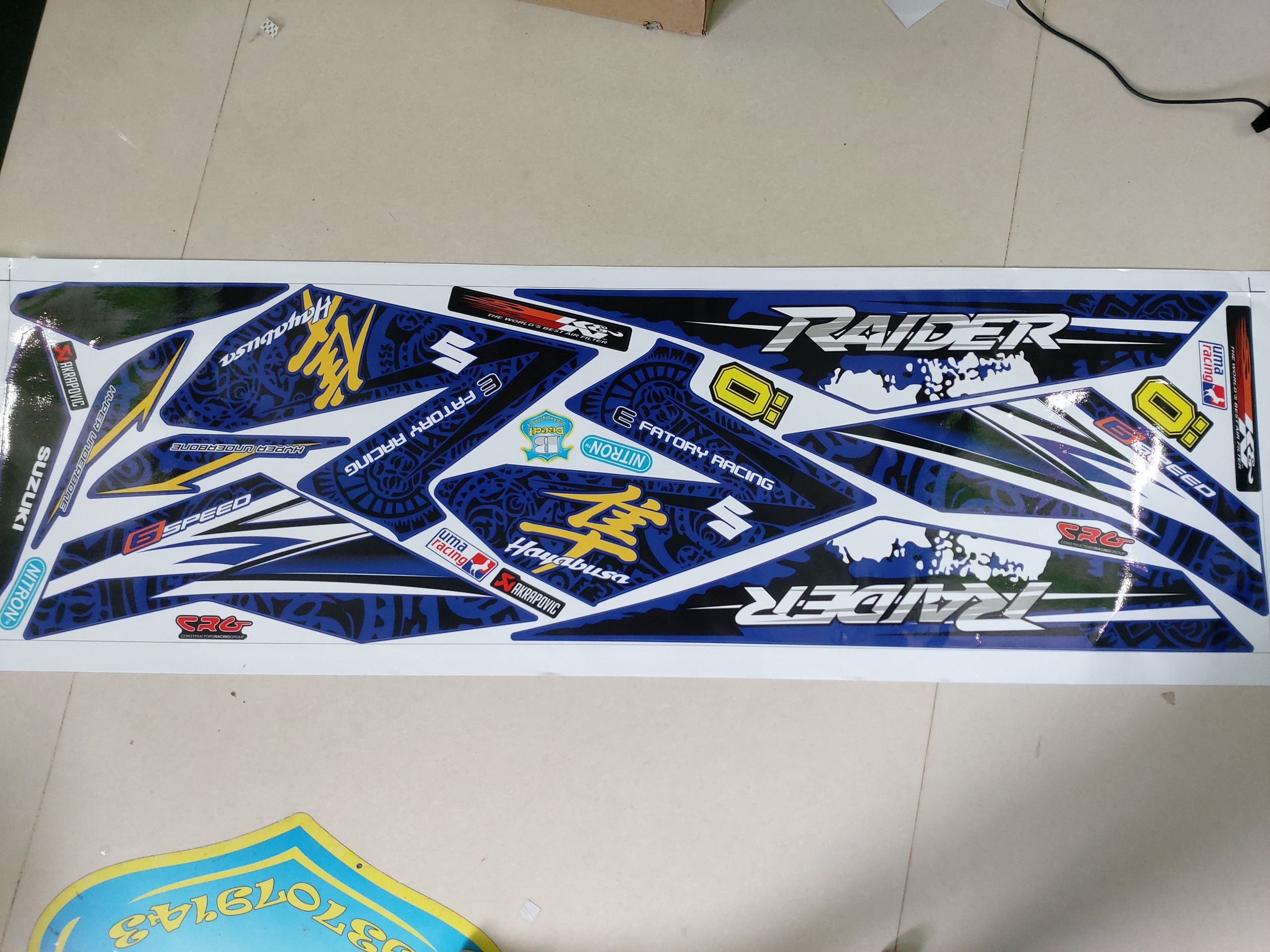 Tem xe suzuki raider mẫu chữ xe hayabusa