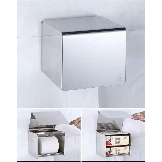 Hộp đựng giấy vệ sinh Inox 304 cao cấp