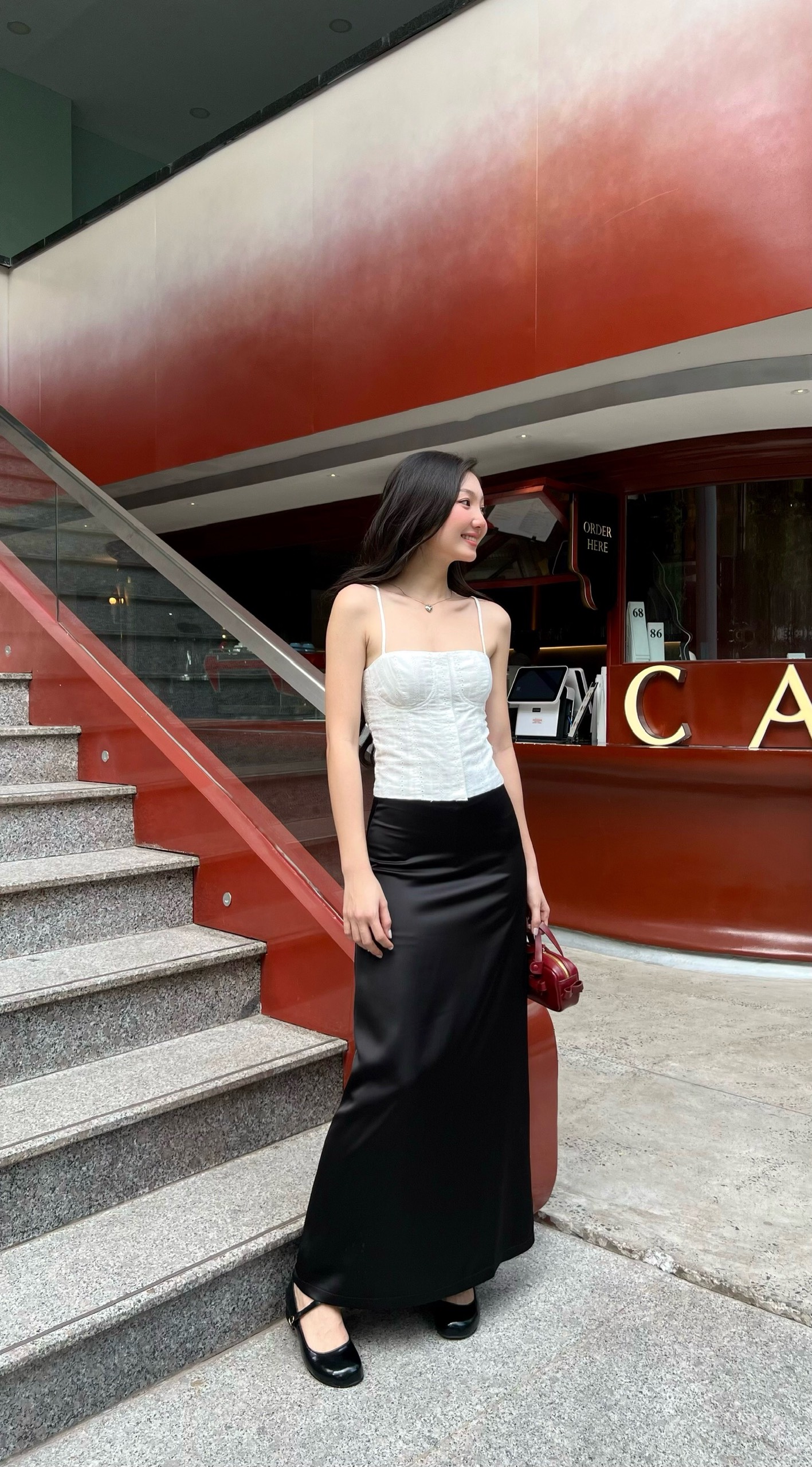 MÌ - CHÂN VÁY LỤA DÀI JUGI - JUGI SATIN SKIRT