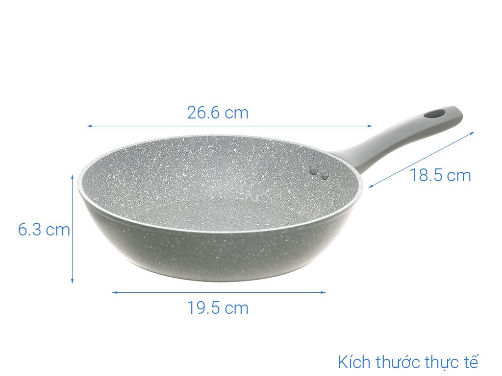 Chảo Sâu Vân Đá Đáy Từ Green Cook 26cm