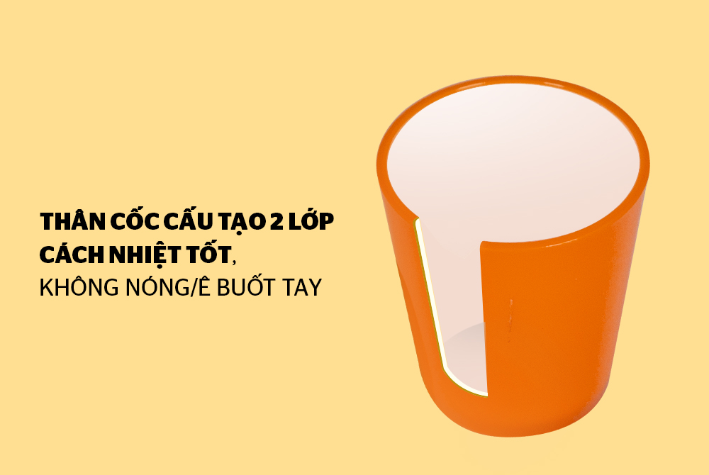 CỐC CÁCH NHIỆT 2 LỚP BIOZONE 310ML