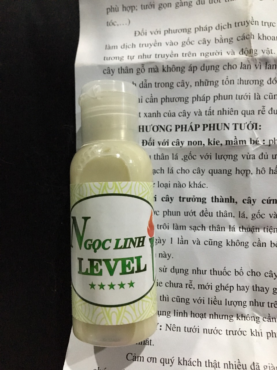 Sản phẩm dinh dưỡng hoa Lan Ngọc Linh Level 50ml