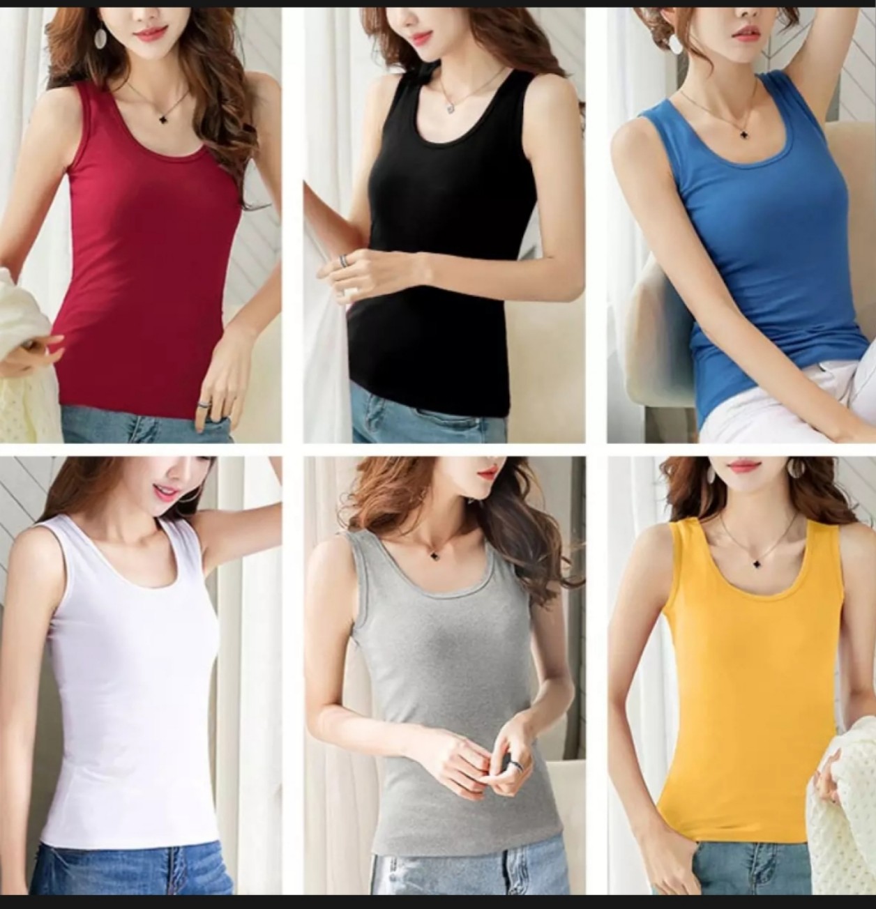 Combo 3 áo ba lỗ nữ (55-68kg hình thật  inbox shop để chọn màu)