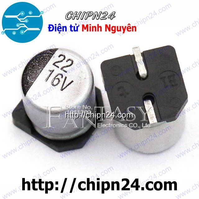 Tụ nhôm 22uf 16v 4x5.4mm