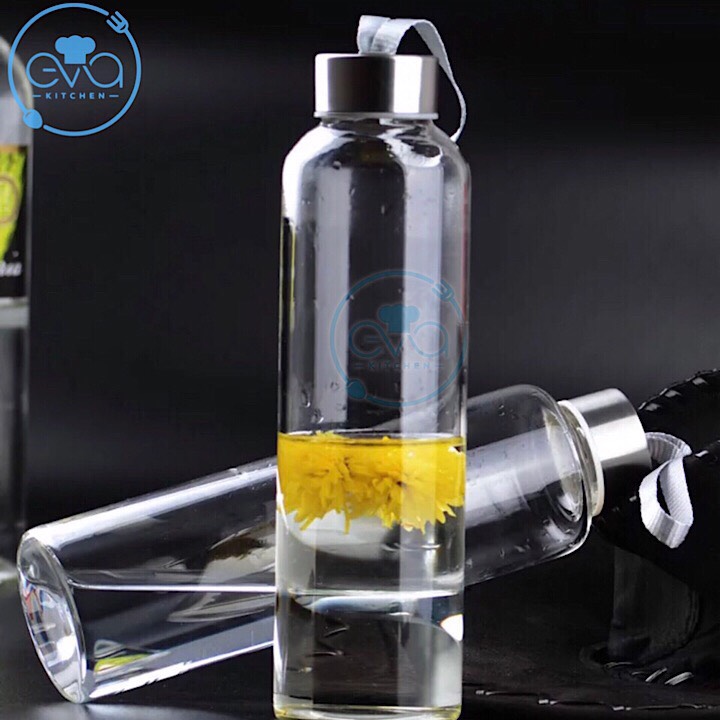 Bình nước thủy tinh có dây xách 500ml