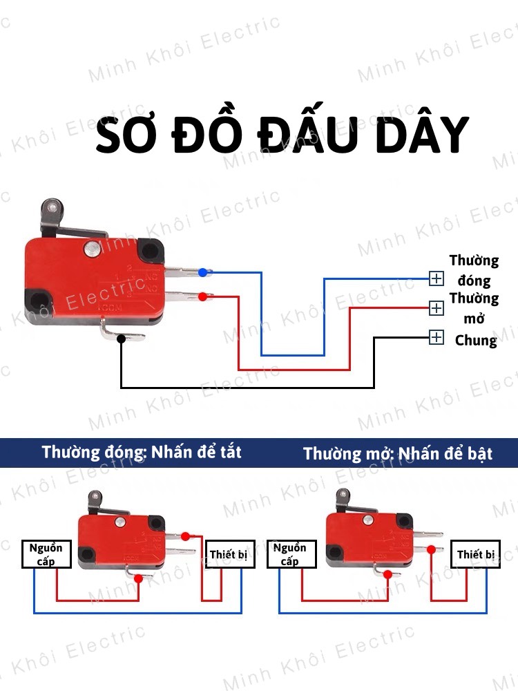 công tắc hành trình T125 có bánh xe