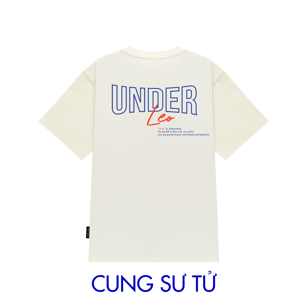 Áo thun UNDER Sư Tử "12 Cung Hoàng Đạo" (Cream) + UTS019