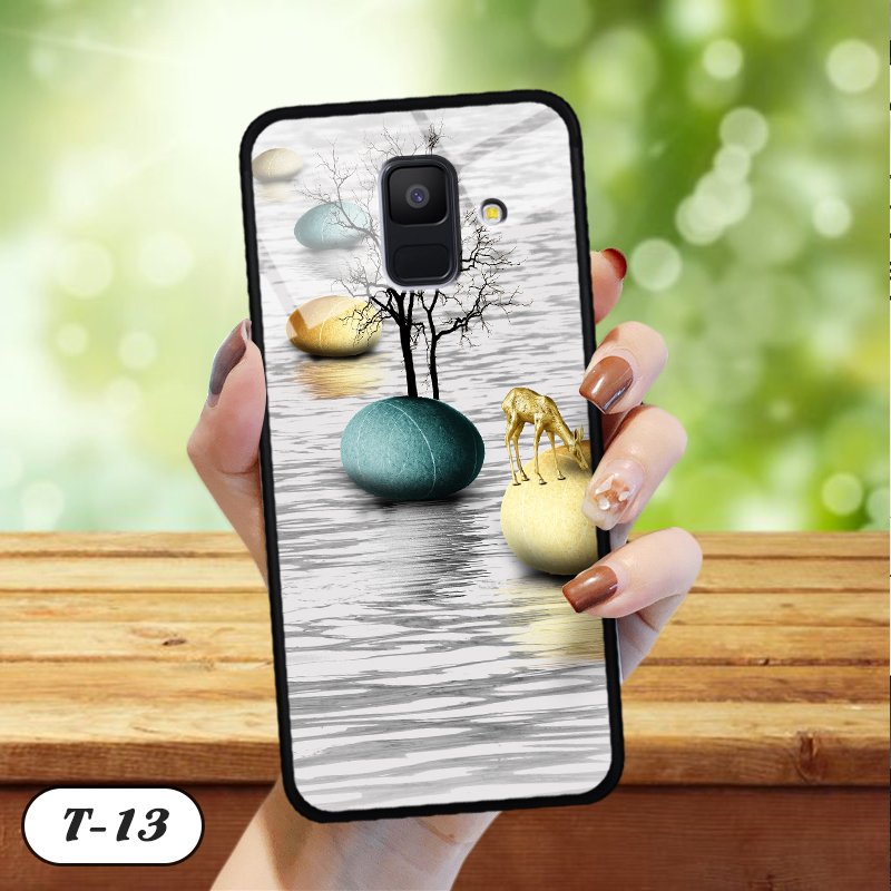 Ốp lưng kính 3D Samsung A6 2018