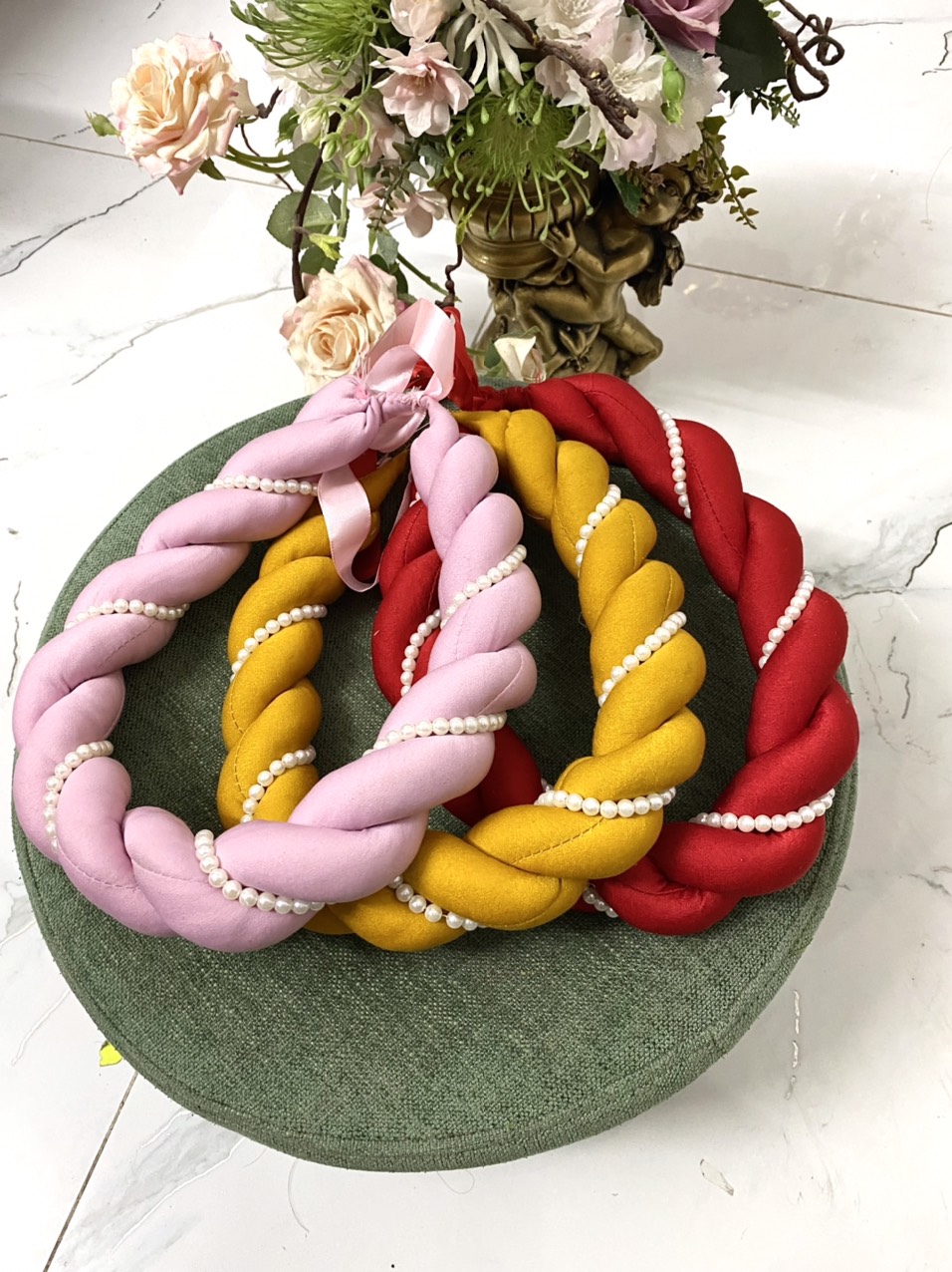 MẤN ĐỘI ĐẦU DÀNH CHO ÁO DÀI CÁCH TÂN TÂY THI TRƠN Mấn đội đầu đủ màu, Mấn kết hợp cùng áo dài, Mấn cách tân, Phụ kiện tóc