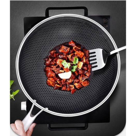 Chảo tổ ong cán kim loại lòng sâu 32cm