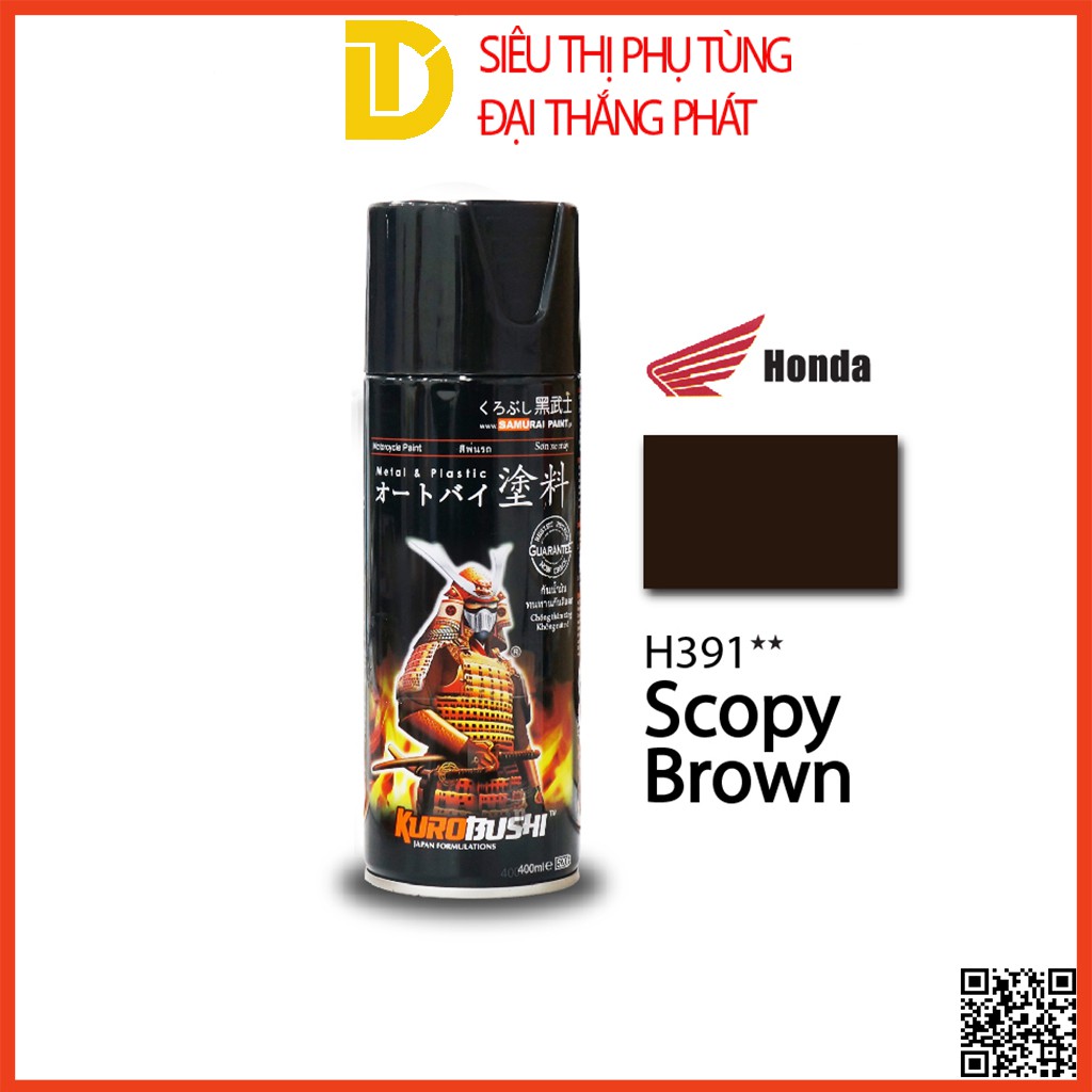 Sơn samurai sơn xịt xe máy h391** màu nâu hạt dẻ
