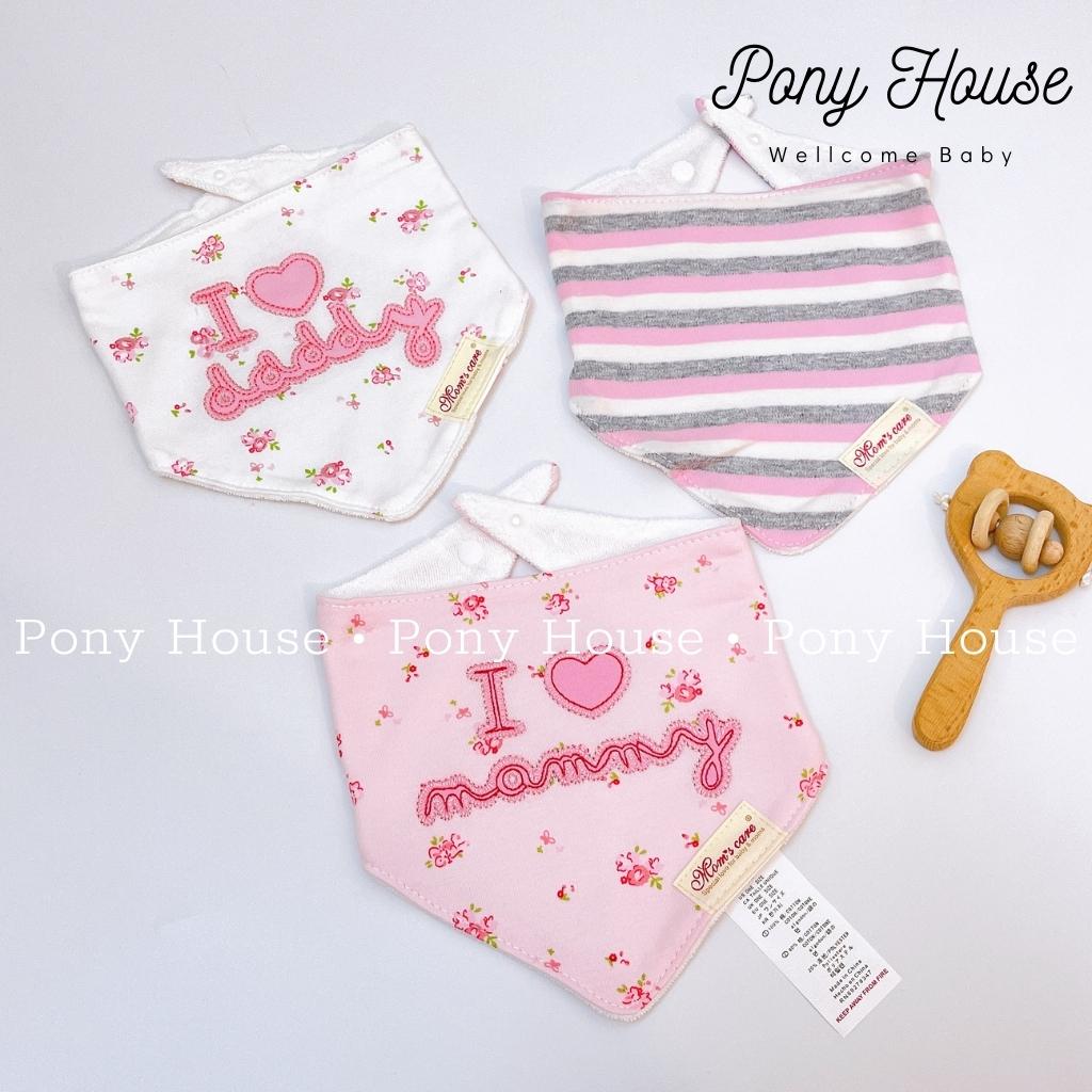 Set 3 yếm momcare - yếm tam giác quàng cổ cotton nỉ dày dặn cho bé từ sơ sinh đến 4 tuổi