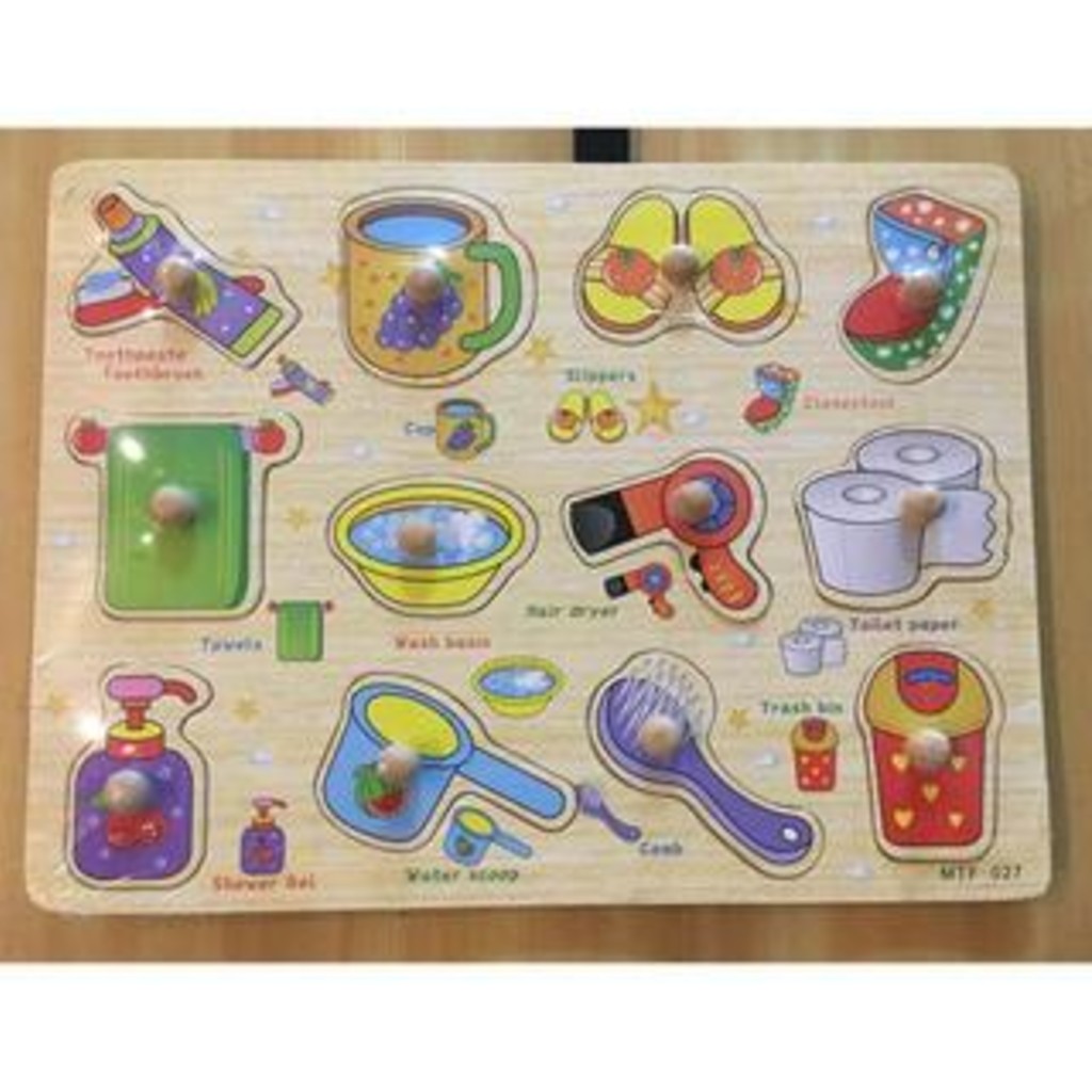 Đồ Chơi Bảng Núm Gỗ nhiều chủ đề Cho Bé