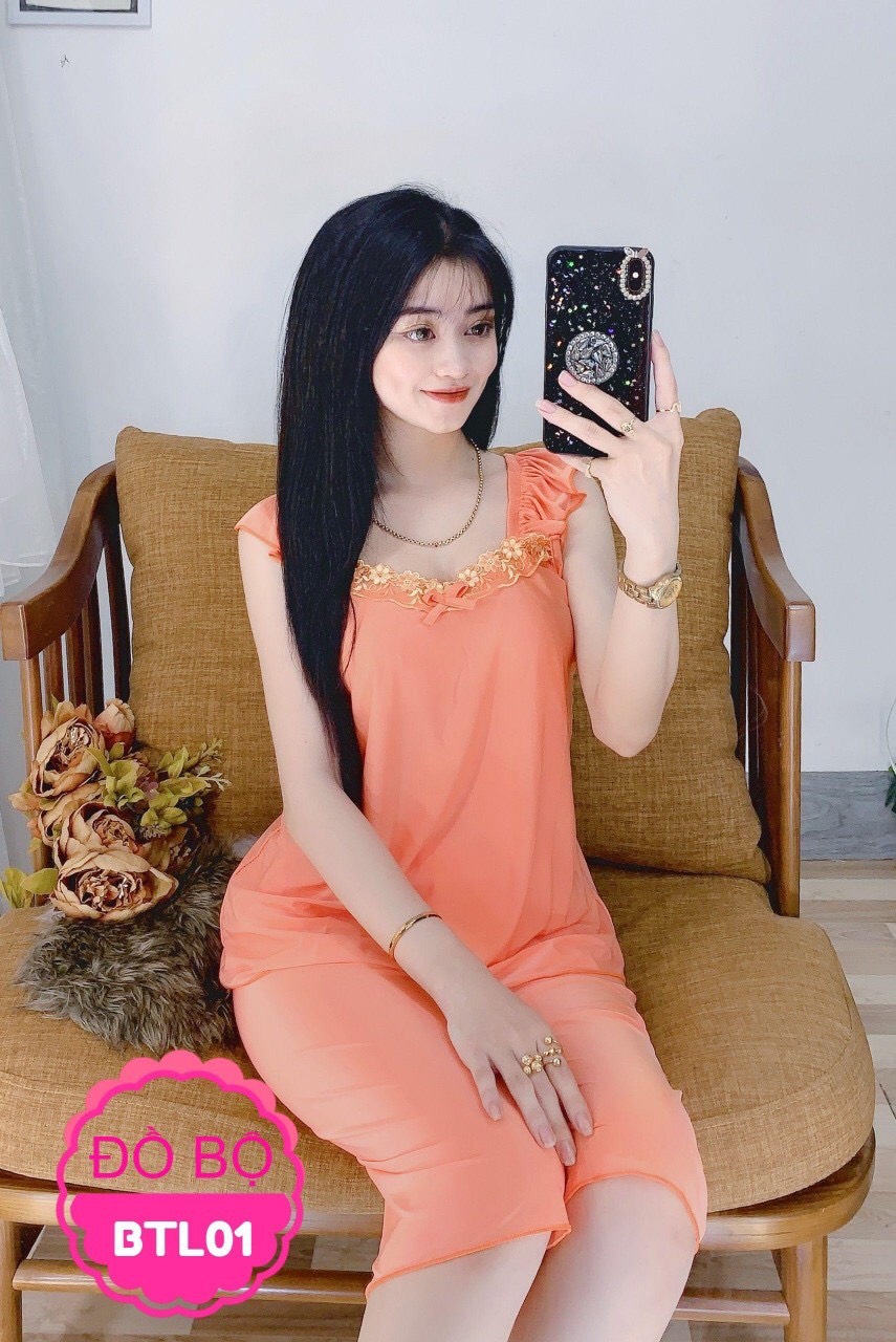 Đồ bộ thun lạnh lửng vải thun co dãn 4 chiều. Freesize dưới 56kg