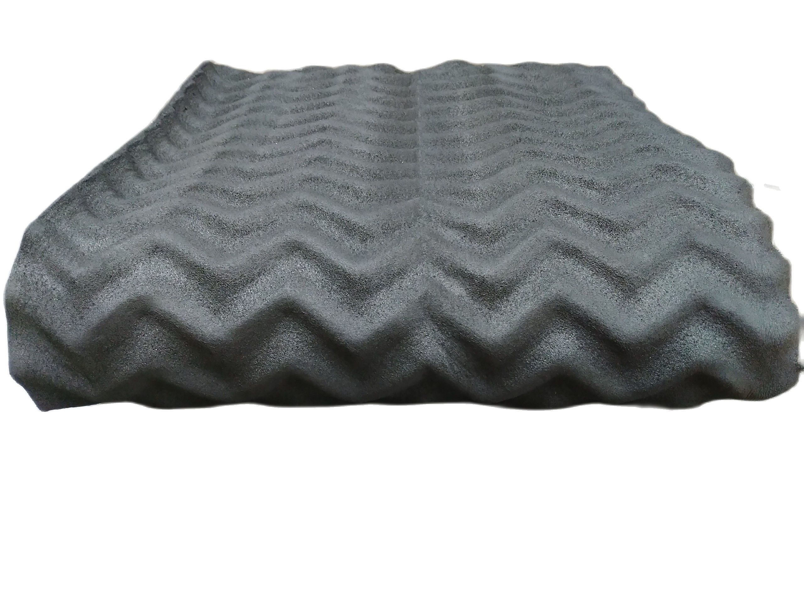 Tấm cao su tiêu âm rãnh sóng hỗ trợ cách âm ô tô xe hơi. Dài 800mm, rộng 470mm, dày 15mm. Vật liệu chuyên dụng cho ô tô, chống cháy, chống nước, không gây mùi. Có sẵn keo tự dính