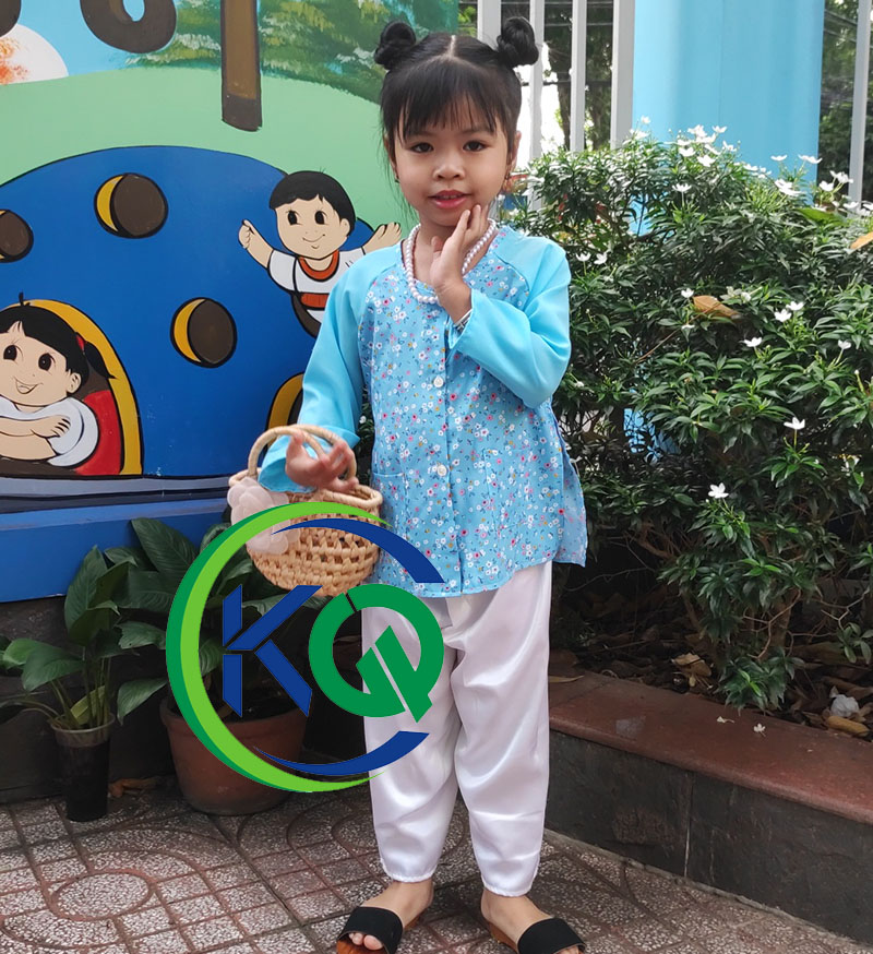 Bộ Áo Bà Ba Bé Gái Truyền Thống