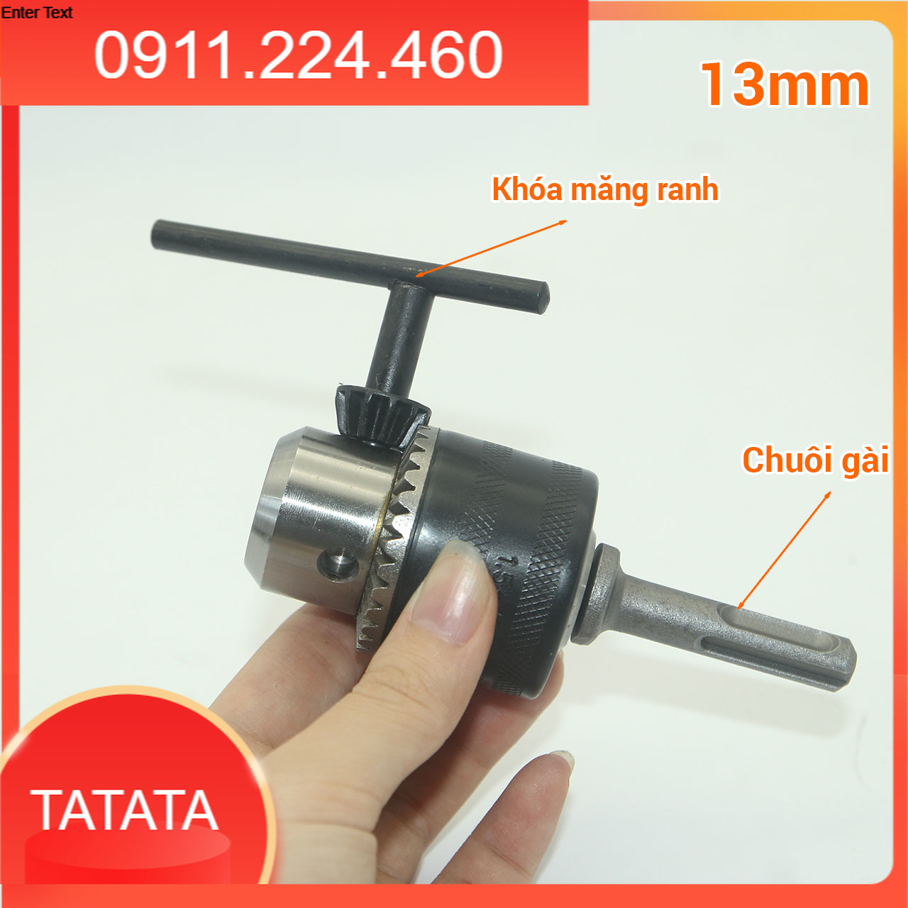 Đầu chuyển mũi khoan gài sang vặn 13mm