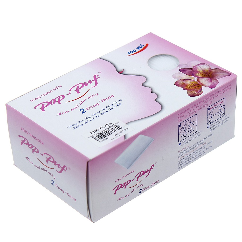 Bông Tẩy Trang 2 CÔNG DỤNG - POP PUF 100pcs