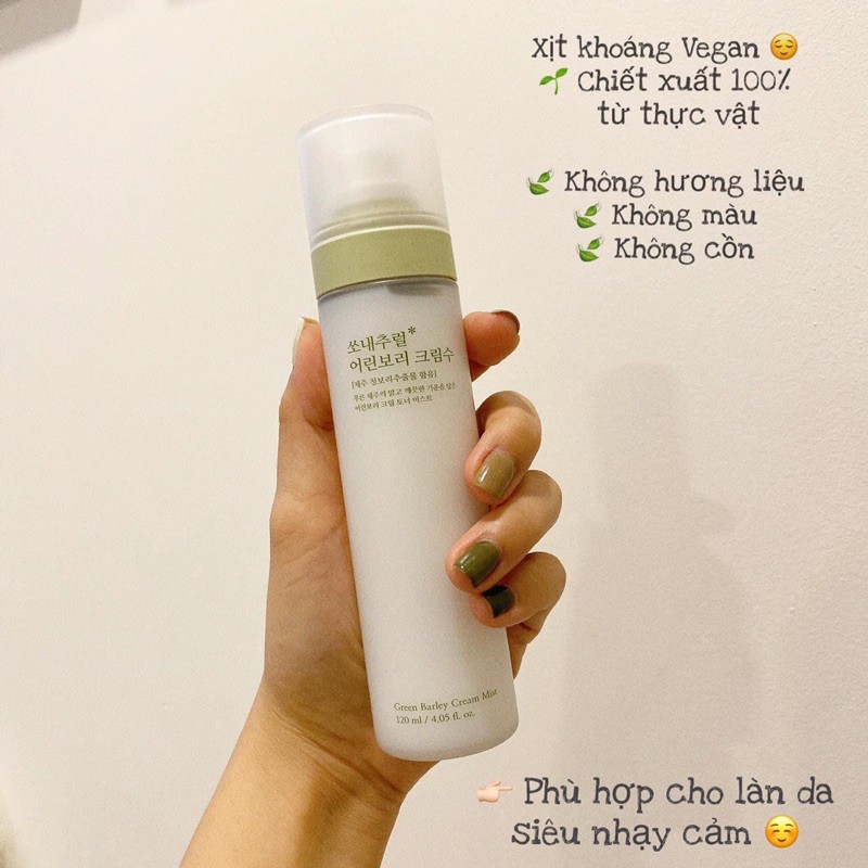 [HCM]Xịt khoáng lúa mạch Green Barley Cream Mist