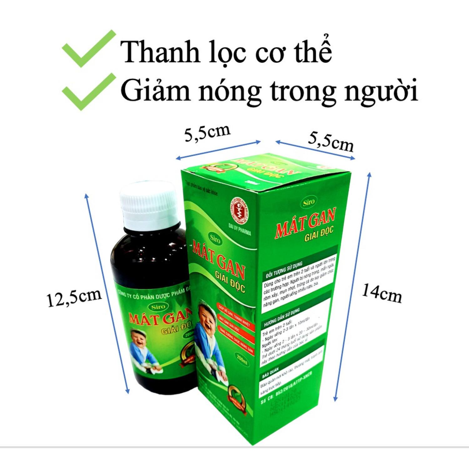 Siro Mát gan giải độc Đại Uy (Chai 200ml)