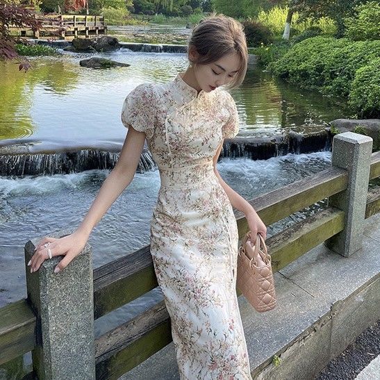 Đầm Sườn Xám Cách Tân Trung Hoa Phong Cách Thời Đại
