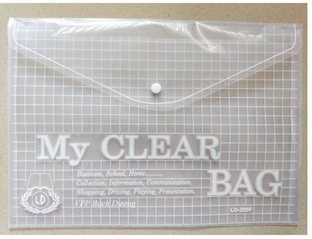 [HCM]Bìa nút F4 My Clear trắng (1 bìa)