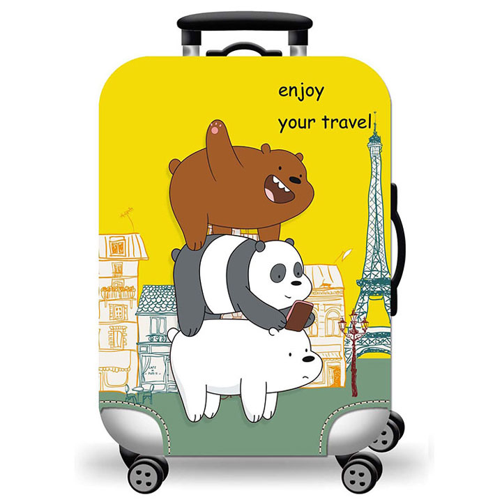 Túi bọc bảo vệ vali -Áo vỏ bọc vali - Size M-3 CHÚ GẤU-Bọc Vali Du Lịch ,Ốp Vali ,Phủ Vali ,Bao Ốp Vali,Vali Cover,Suitcase Cover,Luggue cover