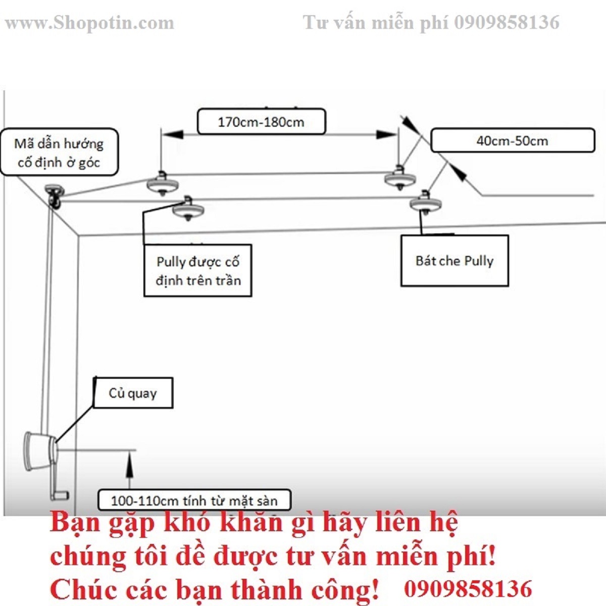 [HCM]COMBO LINH KIỆN GIÀN PHƠI ĐỒ NÂNG HẠ THÔNG MINH