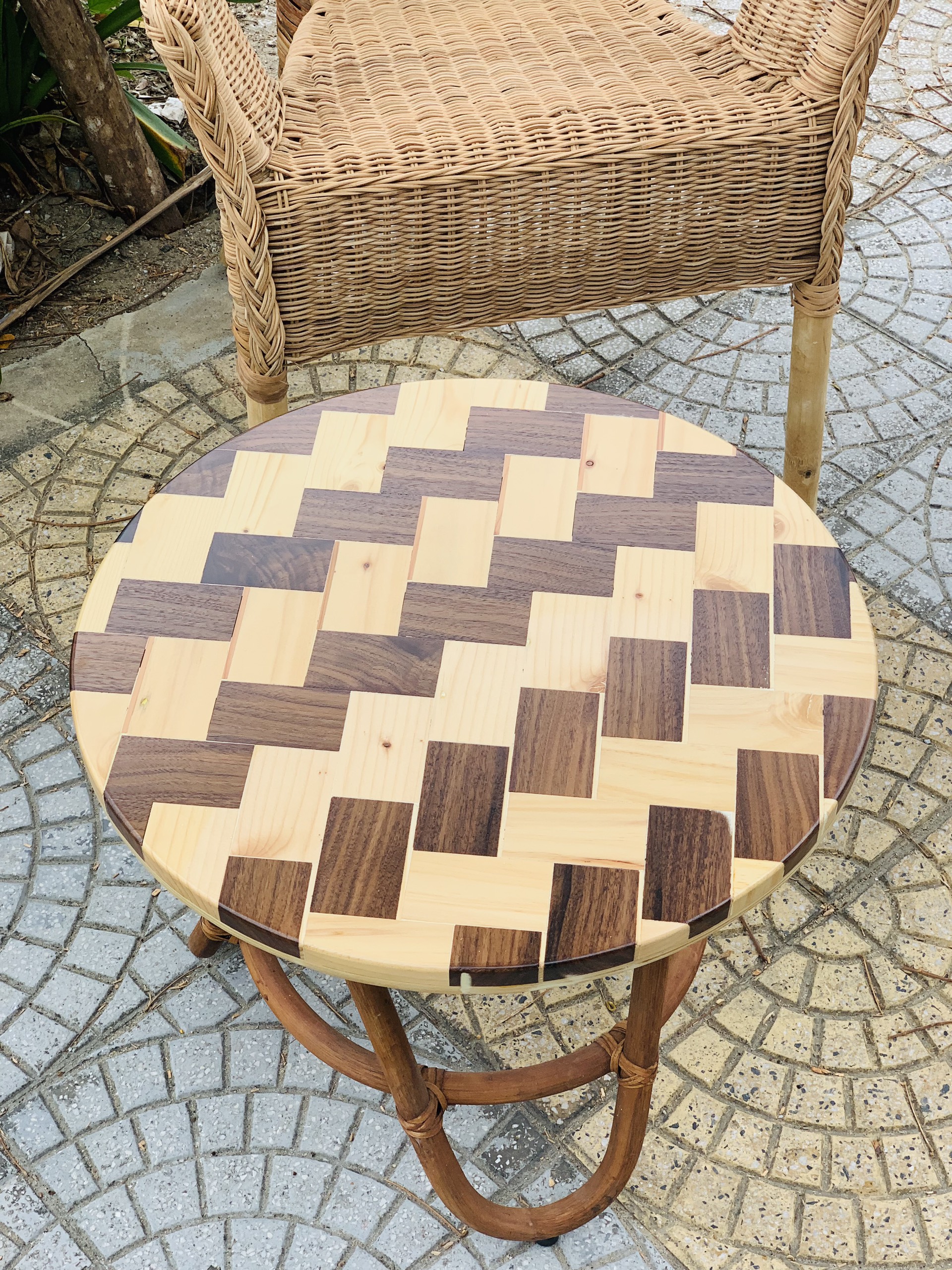 Bàn Trà Mây Các Kích Thước Phong cách Vinage Boho Siêu Xinh Xắn Decor Trang Trí Nhà Cửa Phòng Bé, Phòng Khách, Ban Công