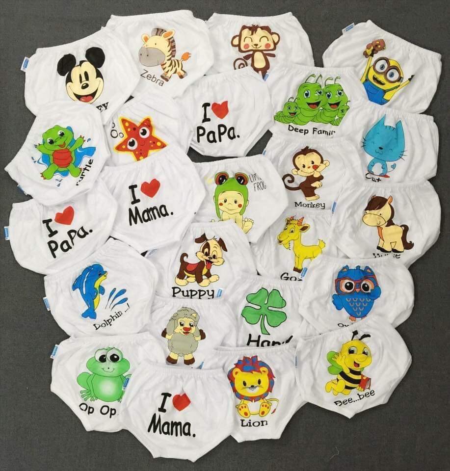 Combo 5 quần chip mông thú Bosbibi cho bé (có bảng Size hình cuối)