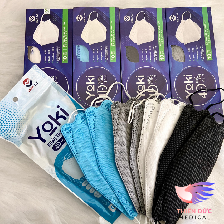 Bịch Khẩu trang KF94 Yoki Kháng Khuẩn (Người lớn – Bịch 6 chiếc)