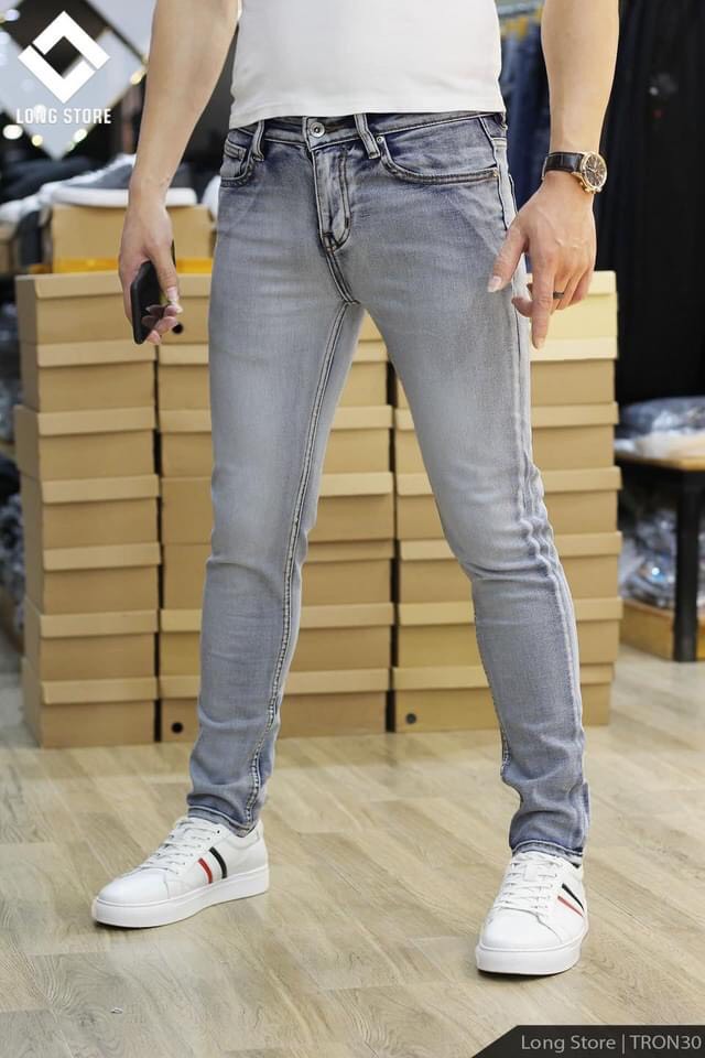 [HCM]Quần jean dài vải giản ôm cao cấp HT53