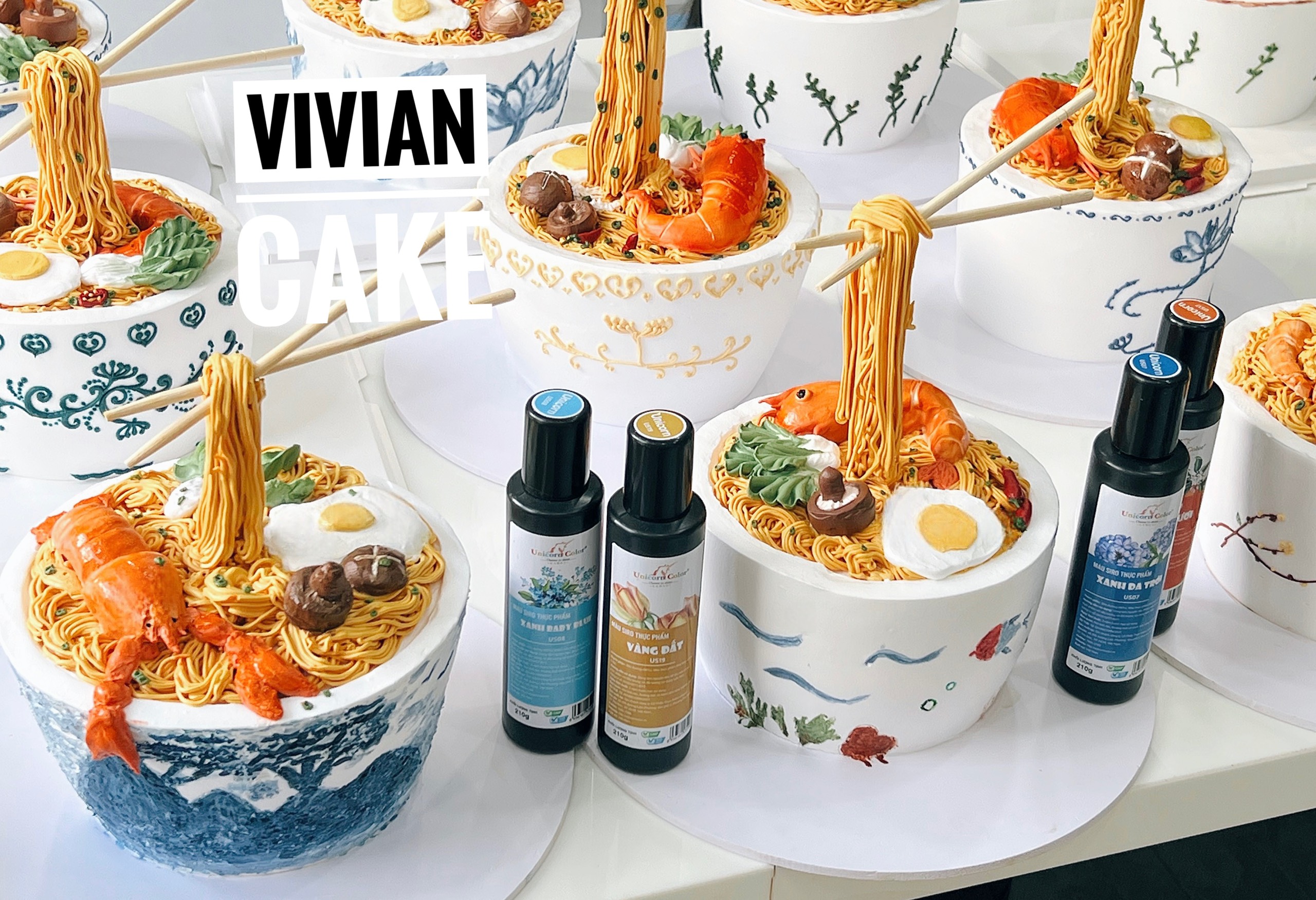Màu Siro Thực phẩm Unicorn 24 màu (chai nhỏ 60g)