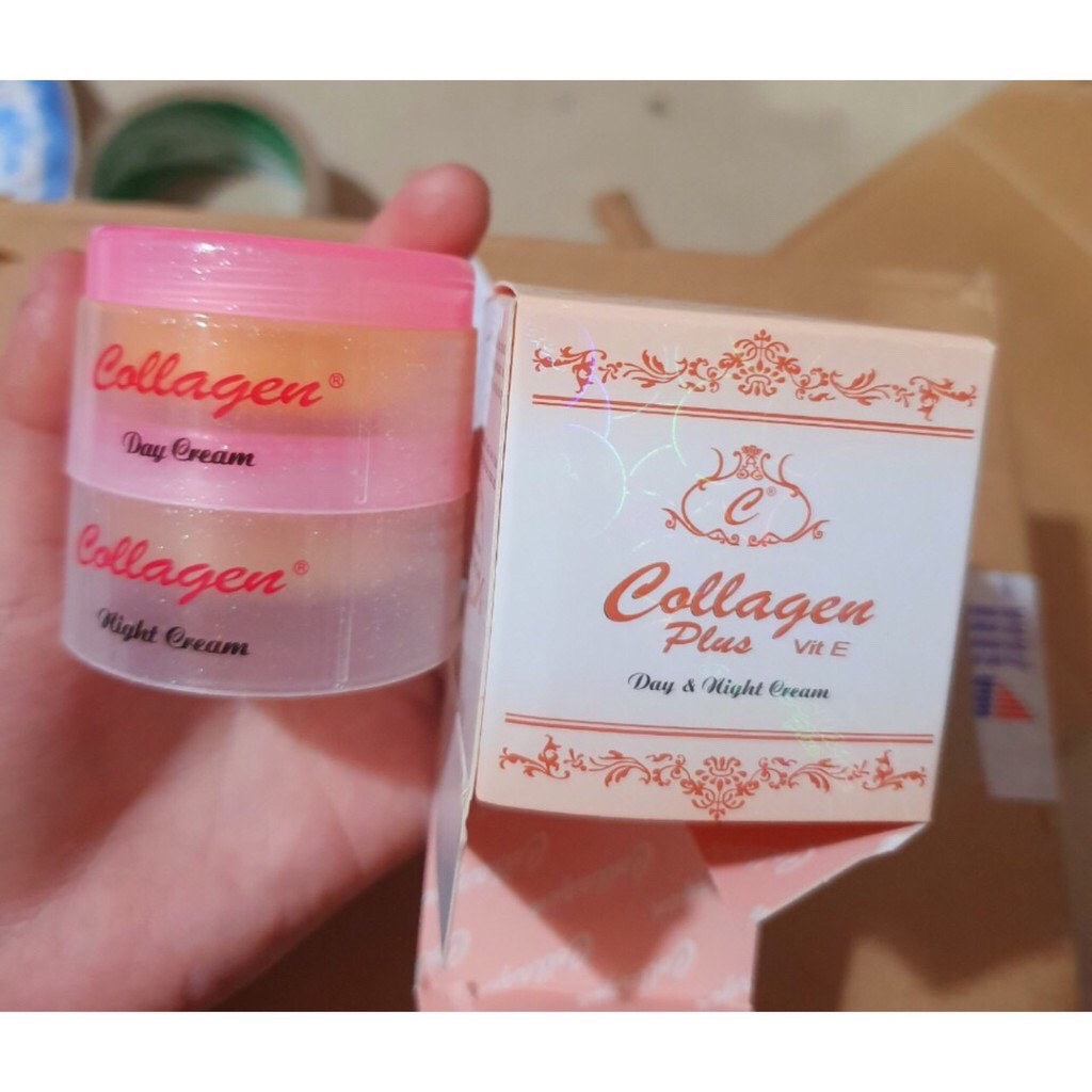Bộ kem collagen plus vit e cao cấp 701(kem đêm màu ngà vàng)