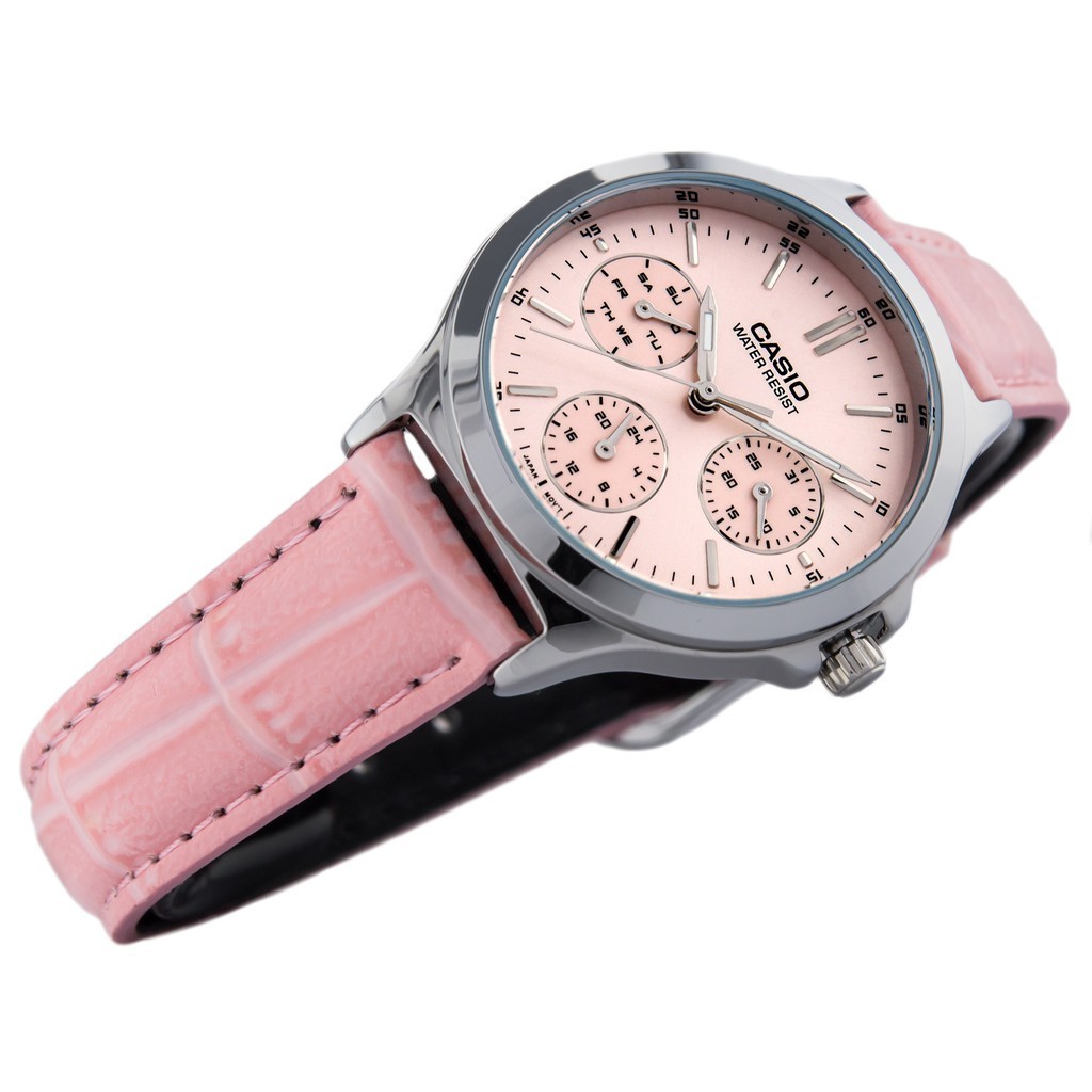[HCM]Đồng hồ nữ dây da  CASIO LTP-V300L-4AUDF
