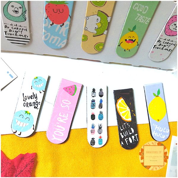 [HCM]Combo 5 Bookmark Nam Châm Đánh Dấu Sách - Trái Cây (Mẫu Ngẫu Nhiên)