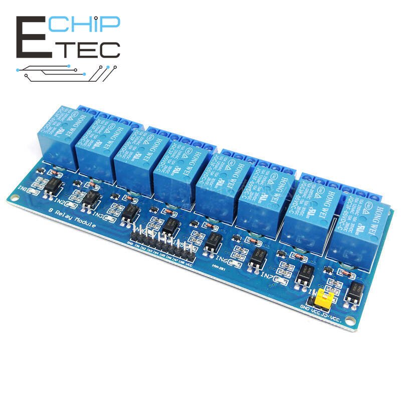 Support AVR/51/PIC microcontroller PLC relay module 8-channel 5V relay module with optocoupler isolation