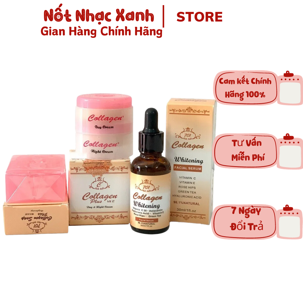 Combo Bộ Kem Collagen Plus Vit E, Serum Vite+ Tặng nước hoa