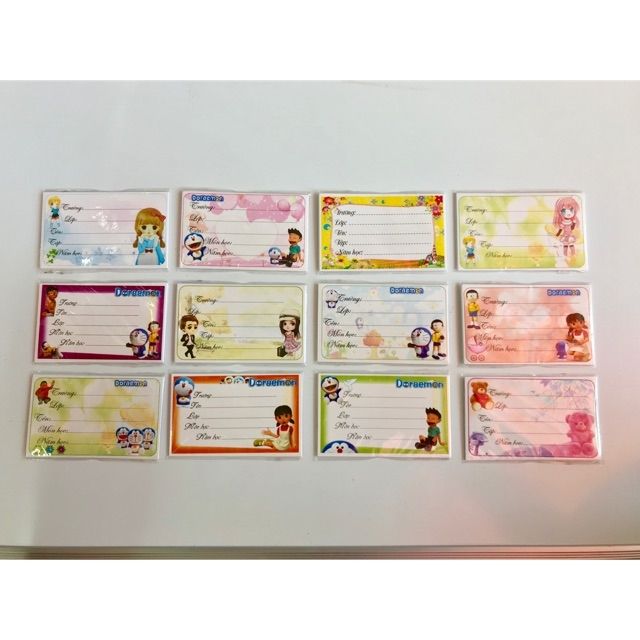 Nhãn vở có sẵn keo dán (50 cái/set)