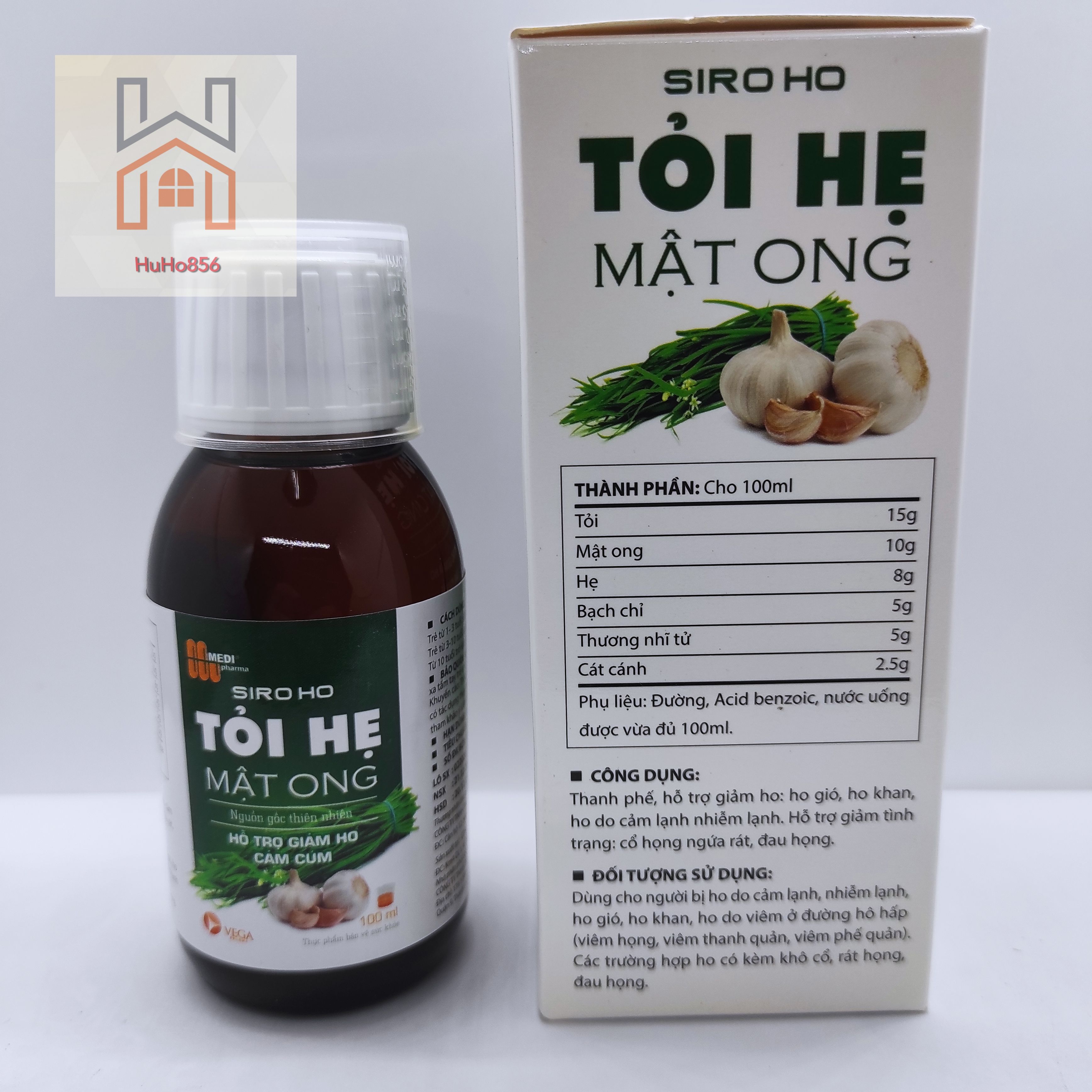 Siro Ho Tỏi Hẹ Mật Ong