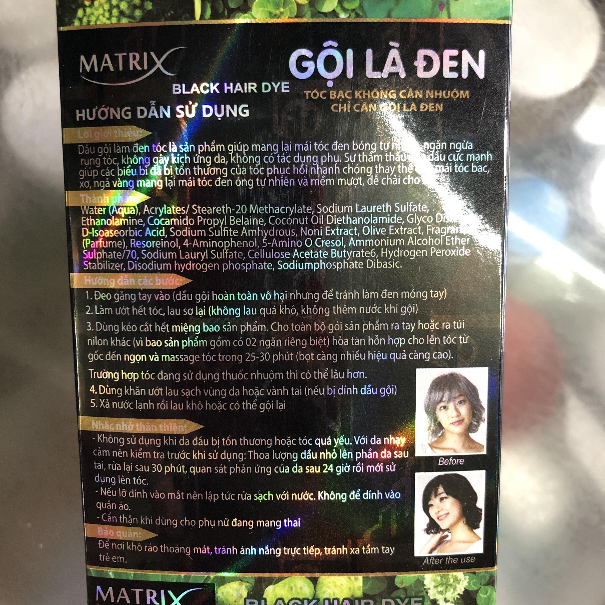 Dầu gội Matrix gội là đen